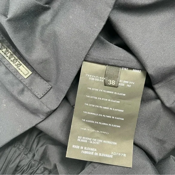 Prada Women’s Shift Sleeveless V-Neck Mini Dress Nautical Navy Blue 38 US 2 - Picture 10 of 13